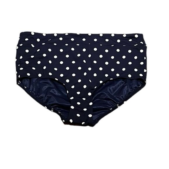 Lands' End Other - Lands’ End Women’s Navy And White Polkadot Swim Bottoms, Size 16W, NWT